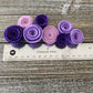 Felt Flower Embellishments for Crafts - Purple Flowers - Variety Pack