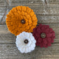 Felt Flower Embellishments for Crafts - Orange Flower with Wood Button - Large