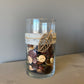 Yarn Wrapped Vase with Rustic Leaf - Small