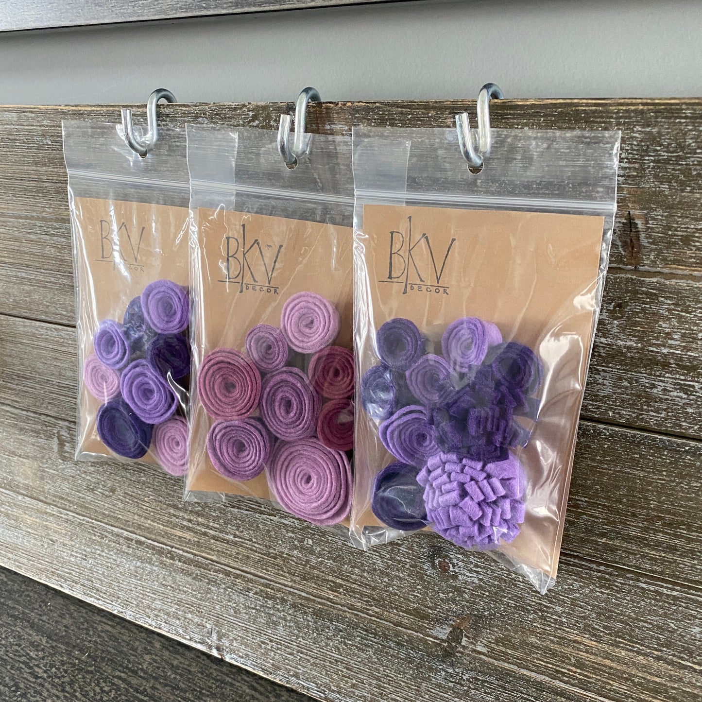 Felt Flower Embellishments for Crafts - Pink Flowers - Variety Pack