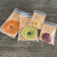 Felt Flower Embellishments for Crafts - Orange Flower with Wood Button - Large