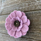 Felt Flower Embellishments for Crafts - Light Purple Flower with Wood Button - Small