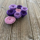 Felt Flower Embellishments for Crafts - Purple Flowers - Variety Pack