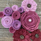 Felt Flower Embellishments for Crafts - Pink Flowers - Variety Pack