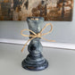 Farmhouse Decor - Candlestick Holders - Gray and White