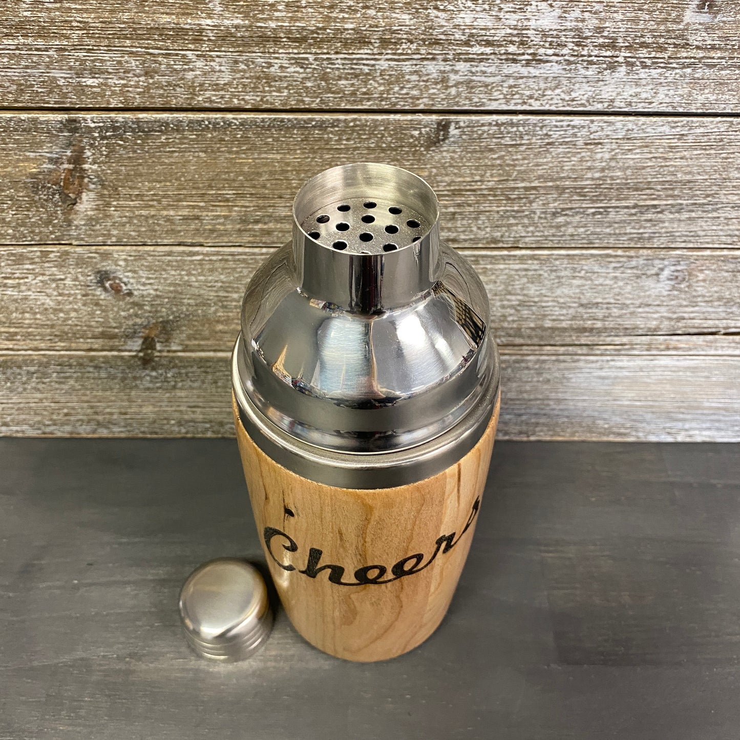 Just Turned - Engraved Cocktail Shaker - Cheers