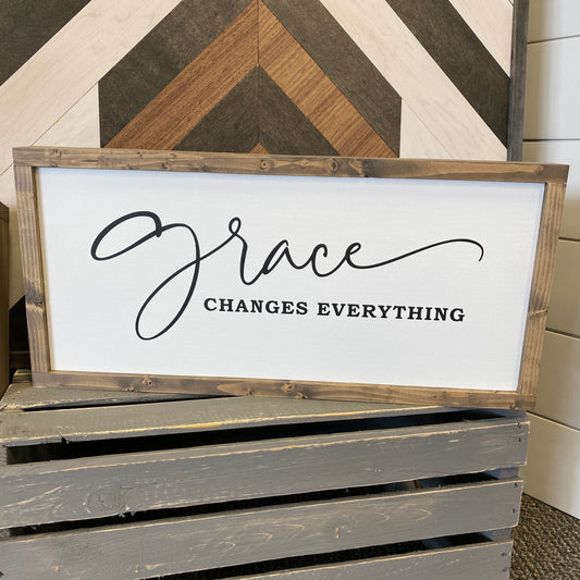 Wood Sign - Grace Changes Everything